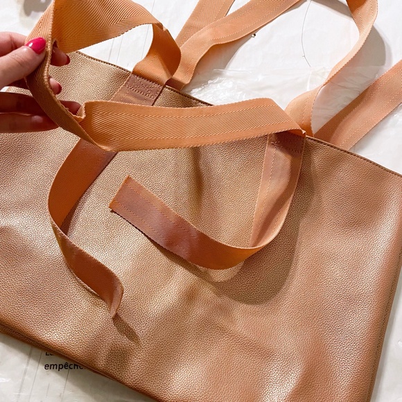 Saks Fifth Avenue Rose Gold Color Tote Bag - Picture 2 of 12